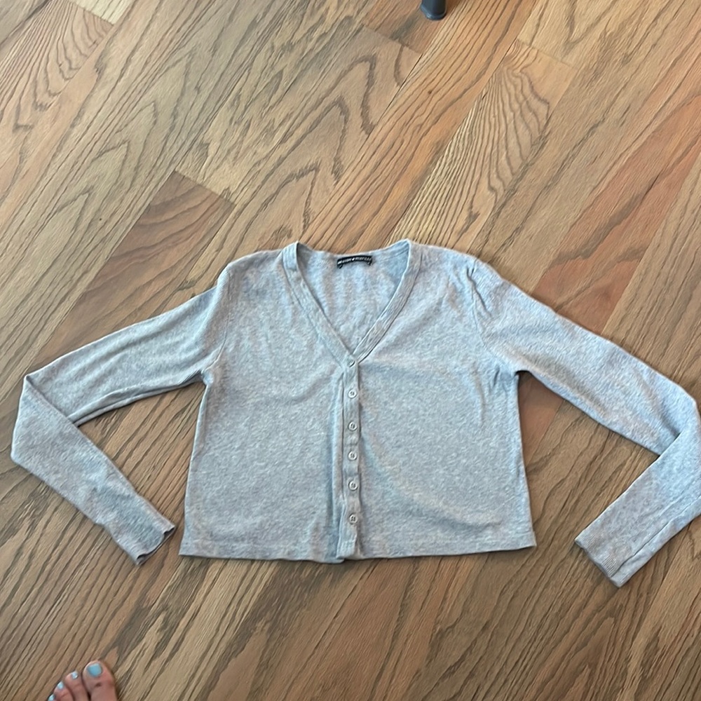 Brandy Melville Paige ruffle long sleeve top